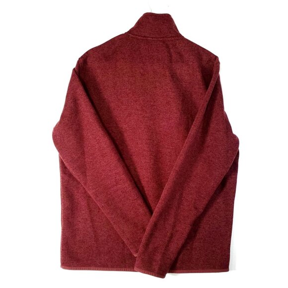 J CREW Men's Burgundy 1/4-Zip  Pull-over Long Sleeve Sweater Size Large 1573 - Picture 7 of 10
